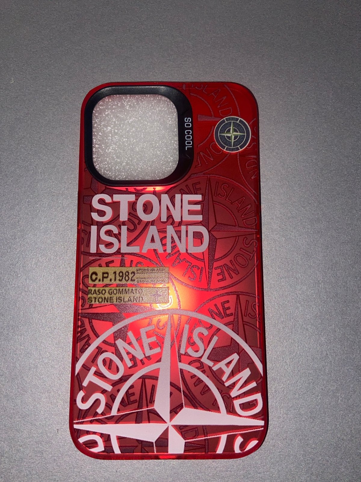 Stone Island hoesje  Rood - iPhone 13 pro, Verzenden, Nieuw, Bescherming, Apple