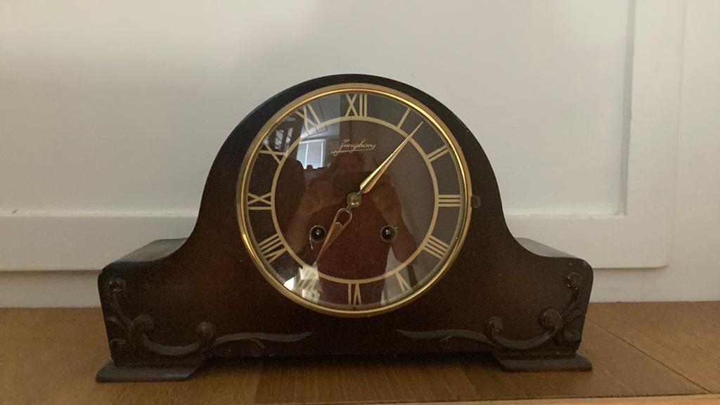 Junghans tafelklok pendule, Antiek en Kunst, Antiek | Klokken, Ophalen