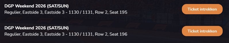 2x Za en Zo tickets Eastside 3 F1 Dutch GP Zandvoort 2026, Tickets en Kaartjes, Evenementen en Festivals, Twee personen