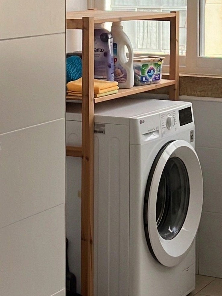 IKEA IVAR wasmachine ondersteuning met houten planken, Ophalen of Verzenden, Gebruikt