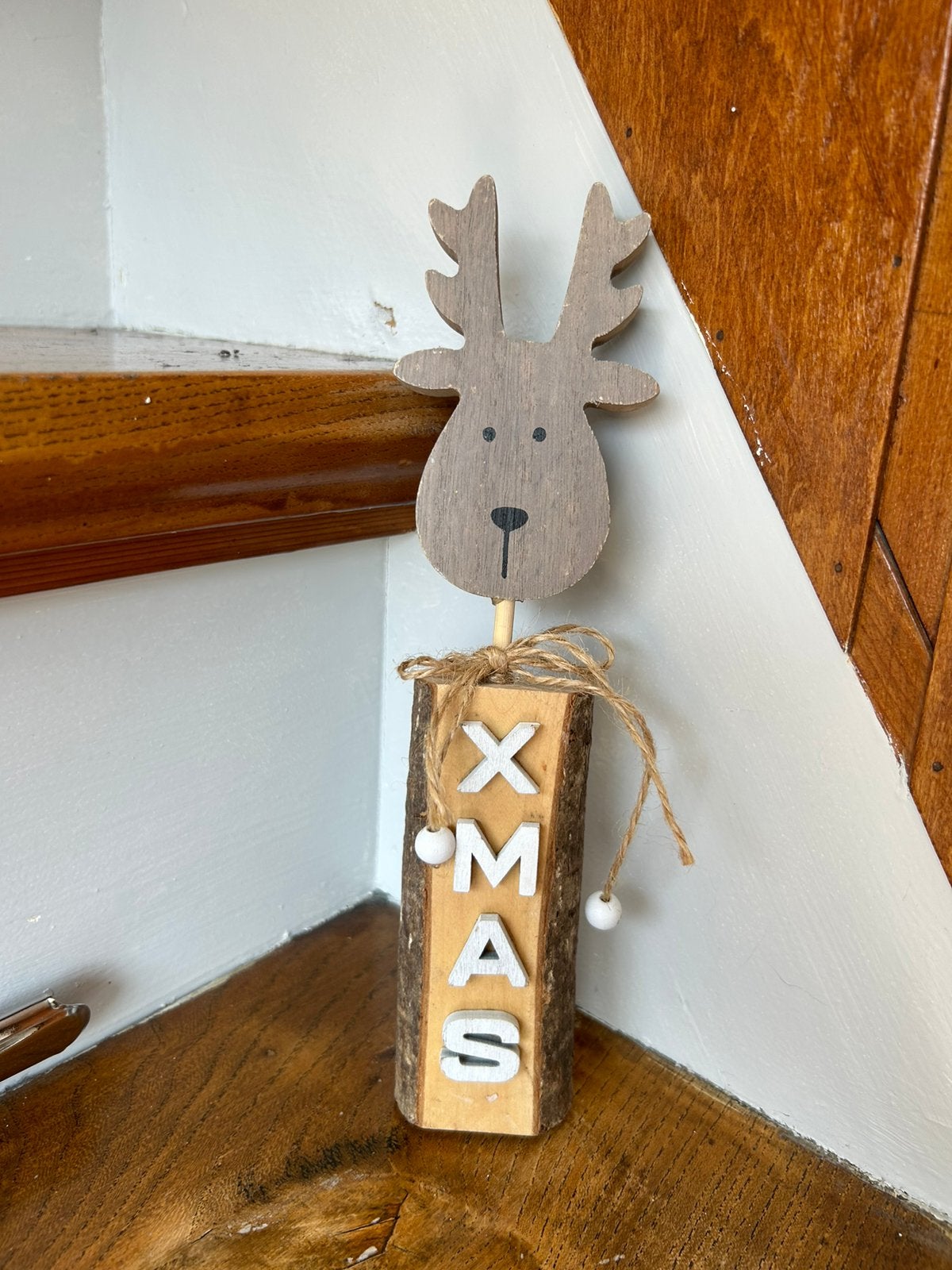 Houten rendier decoratie, Ophalen of Verzenden, Zo goed als nieuw
