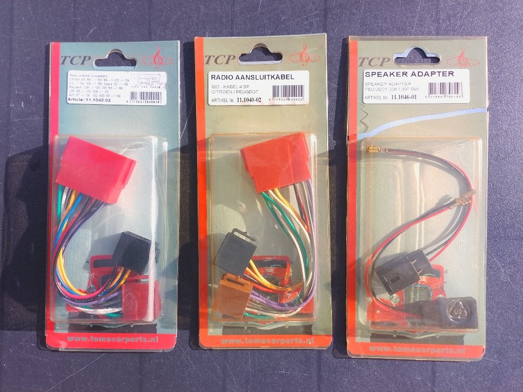 ISO Radio aansluitkabels Citroen / Peugeot jaren 80 tot 2005, Auto diversen, -, -, Ophalen of Verzenden, Tcp
