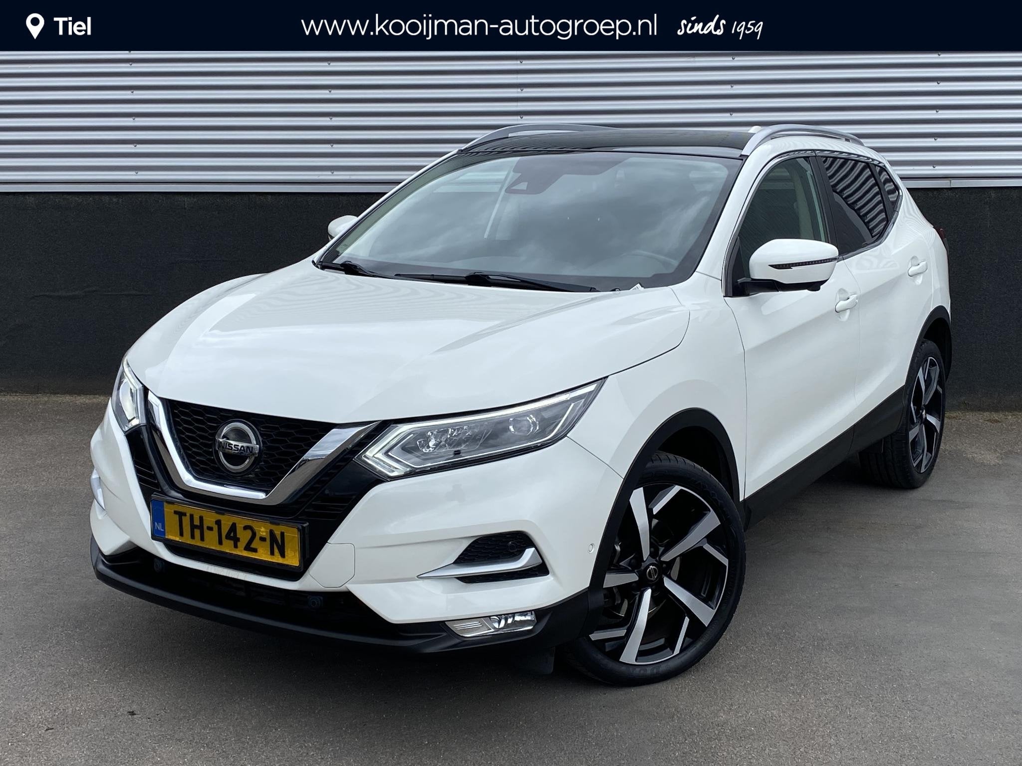Nissan Qashqai 1.2 Tekna Automaat, Trekhaak, Panoramadak, 36, Auto's, Nissan, Gebruikt, 4 cilinders, Wit, Origineel Nederlands