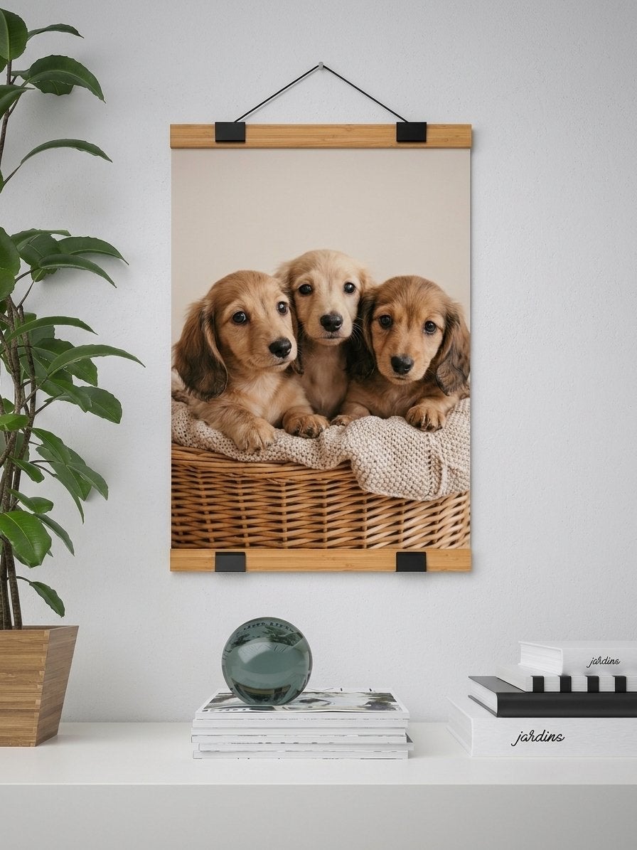 IKEA VISBÄCK posterhanger bamboe 40 cm, Bruin, Nieuw, Ophalen of Verzenden, Posterlijst