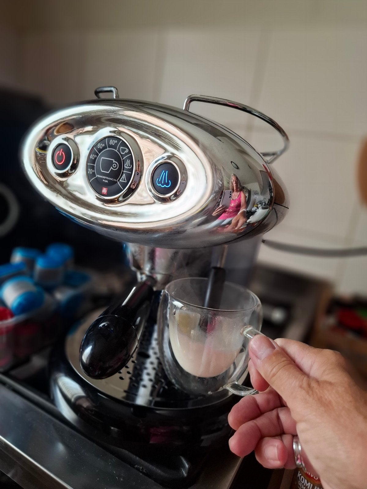 Illy Francis Francis X7.1 koffiemachine, + 25 cups., Ophalen of Verzenden, Zo goed als nieuw