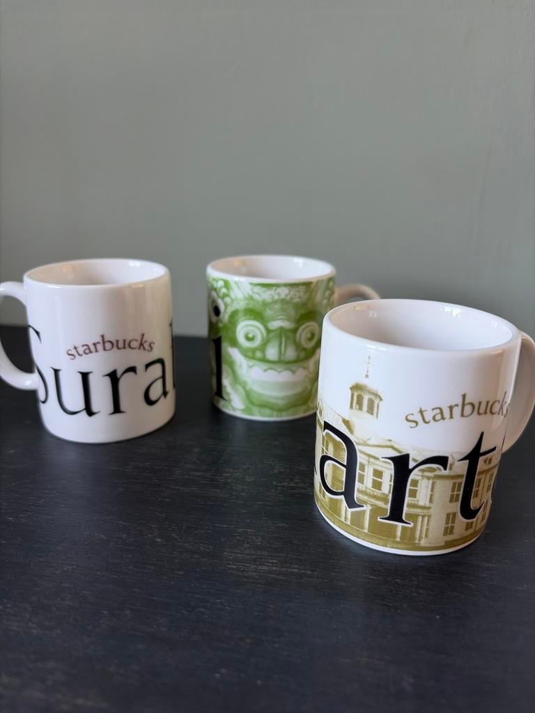Starbucks 3 City Mugs Espresso - Jakarta, Bali, Surabaya, Ophalen of Verzenden, Zo goed als nieuw