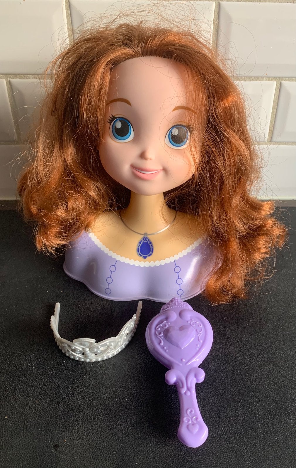 Disney Sofia het Prinsesje – Kapkop / Opmaakpop, Ophalen of Verzenden, Zo goed als nieuw