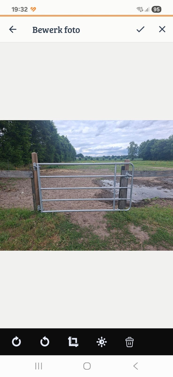 Verstelbare Weidepoort 205-300 cm Gegalvaniseerd, Ophalen