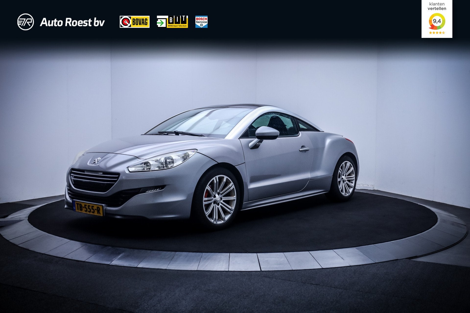 Peugeot RCZ 1.6T Premiere MEMORY | STOELVERW | NAVI | LEDER, Auto's, Euro 5, Gebruikt, Zwart, 4 stoelen