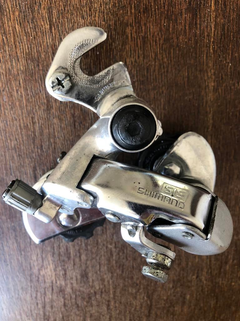 Achterderailleur Shimano SIS vintage, Gebruikt, Ophalen of Verzenden, Derailleur of Ketting, Aluminium