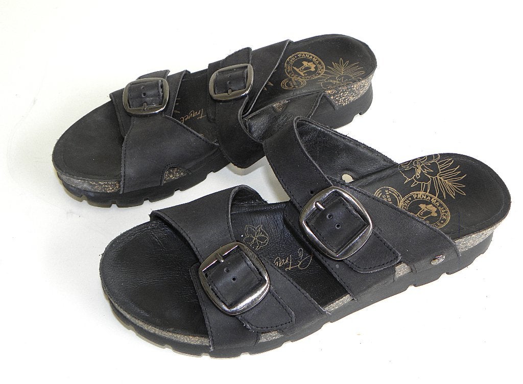 Zwarte Panama Jack dames sandalen maat 41 A Shirley B, Zwart, Zo goed als nieuw, Panama Jack, Sandalen of Muiltjes