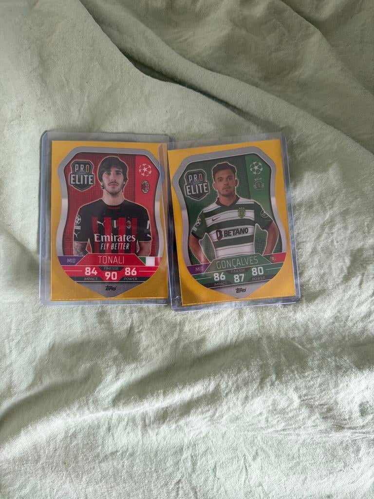 Topps Match Attax Champions League kaarten (Tonali, Gonçalve, Ophalen of Verzenden, Zo goed als nieuw, Buitenlandse clubs, Spelerskaart