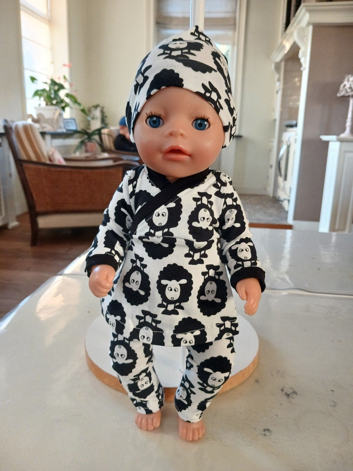 3 delig shaun shep set baby born pop 36/38, Ophalen of Verzenden, Babypop