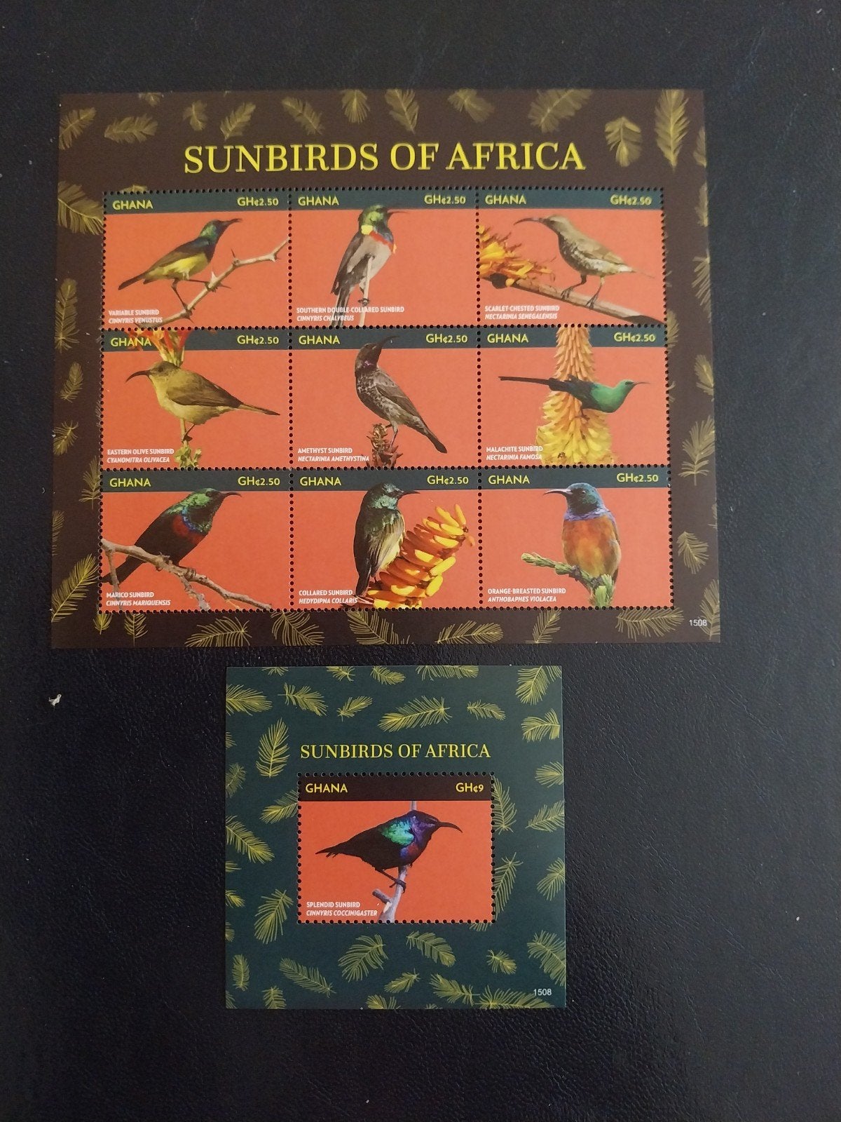 Ghana vogels klb+blok vogels 2015 postfris, Verzenden, Zo goed als nieuw, Overige onderwerpen, Achtergrond en Informatie