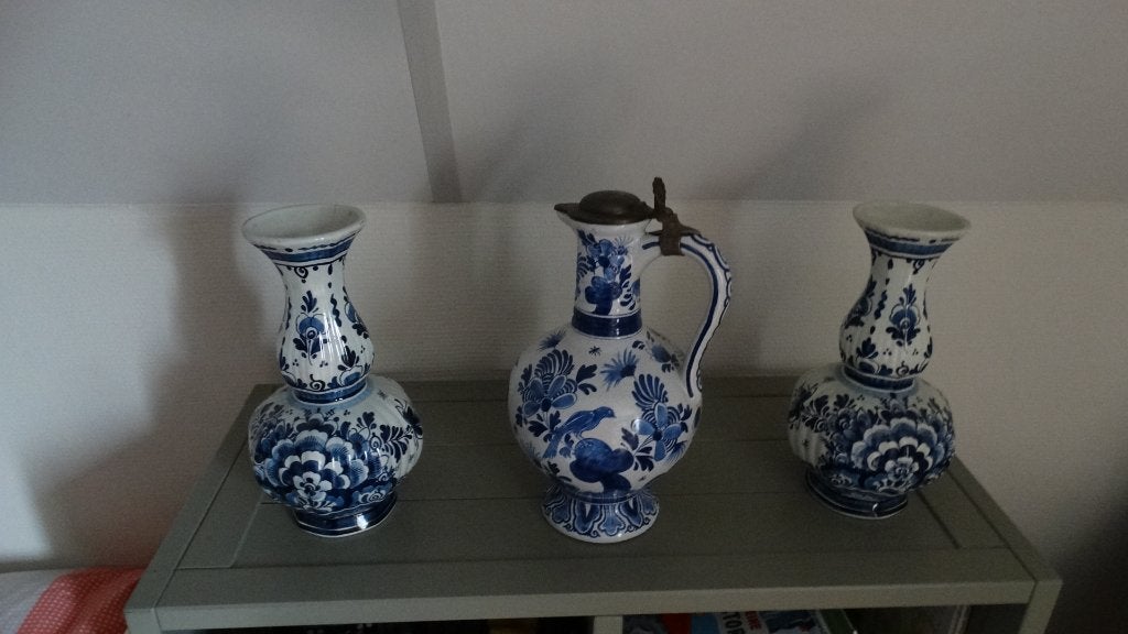3 Delftsblauwe vazen (kaststel), Ophalen