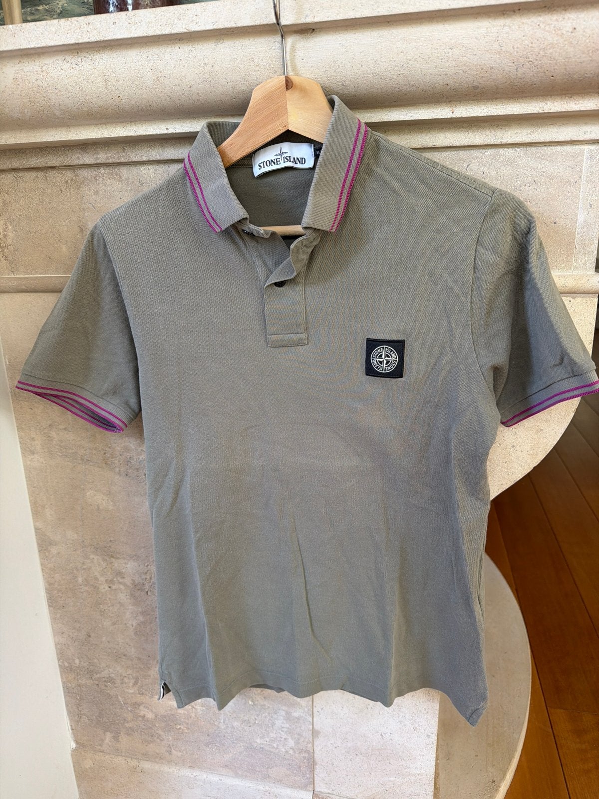 Stone Island Polo Shirt - leger groen - maat S, Ophalen of Verzenden, Gedragen, Maat 46 (S) of kleiner, Groen