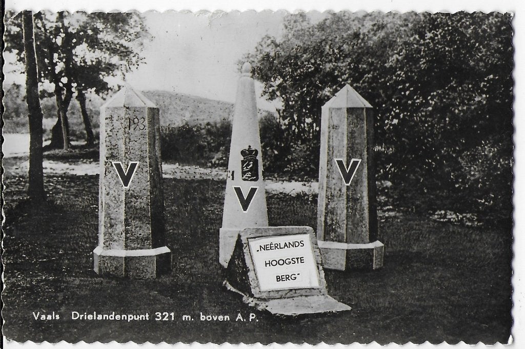 Ak2 gelopen ansichtkaart vaals drielandenpunt 321 m, Verzamelen, Ophalen of Verzenden, 1960 tot 1980, Gelopen, Limburg