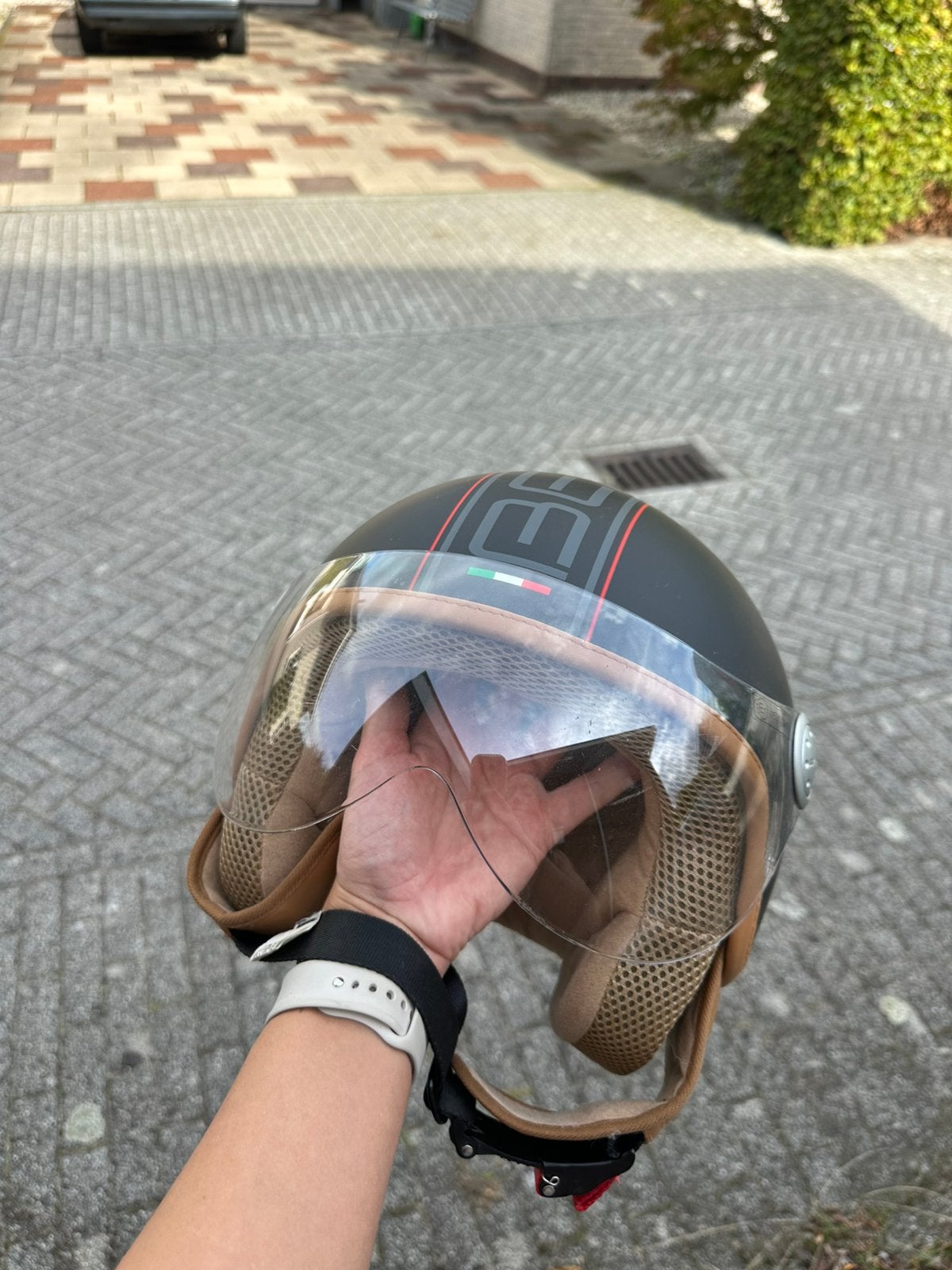 Beon design luxe scooterhelm, Fietsen en Brommers, Ophalen of Verzenden, Gebruikt, Large