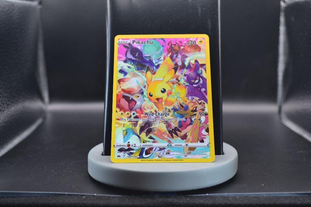 Pikachu 160/159 Crown Zenith - Pokemon Kaart (2), Ophalen of Verzenden, Zo goed als nieuw, Losse kaart, Foil