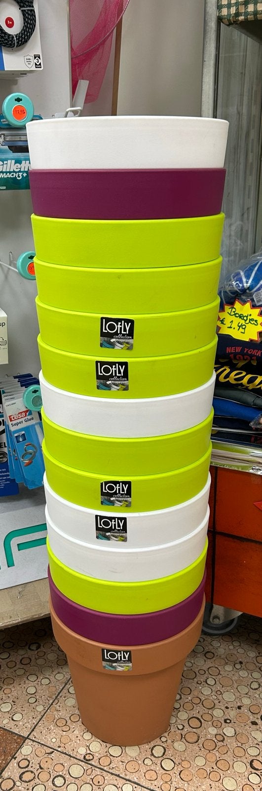 Nieuwe LOfly Plantenbakken in diverse kleuren, Ophalen, Kunststof, Minder dan 60 cm, Rond