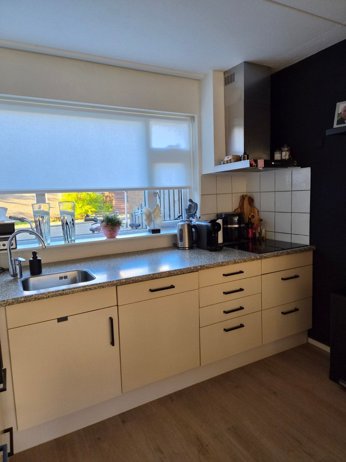 Complete keuken met nieuwe inductie kookplaat, Ophalen, Gebruikt, Wit, Dubbelwandige keuken