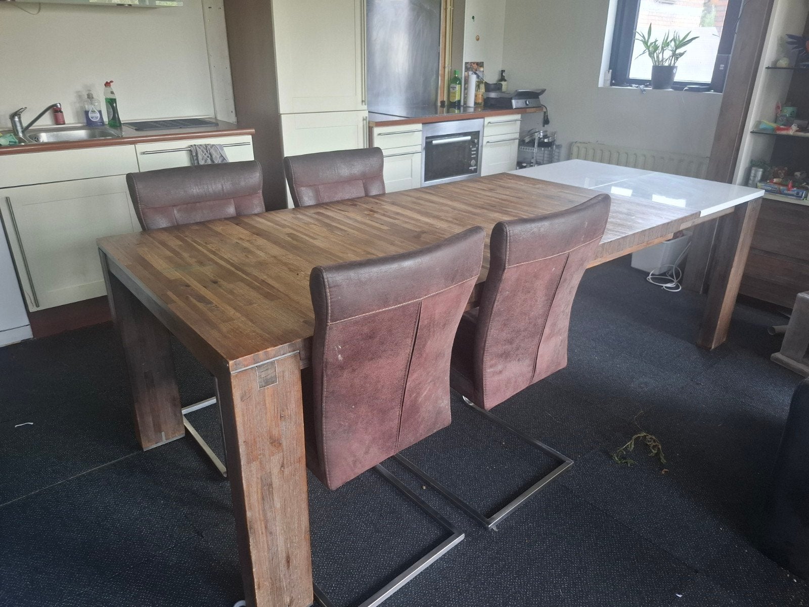 Henders & Hazel Cataluna eettafel - uitschuifbaar, Huis en Inrichting, Tafels | Eettafels, Ophalen, Gebruikt, 200 cm of meer, 50 tot 100 cm