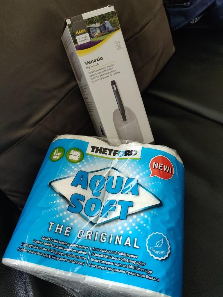 Thetford Soft toiletpap.- snel oplosbaar en toilet borstel, Caravans en Kamperen, Ophalen