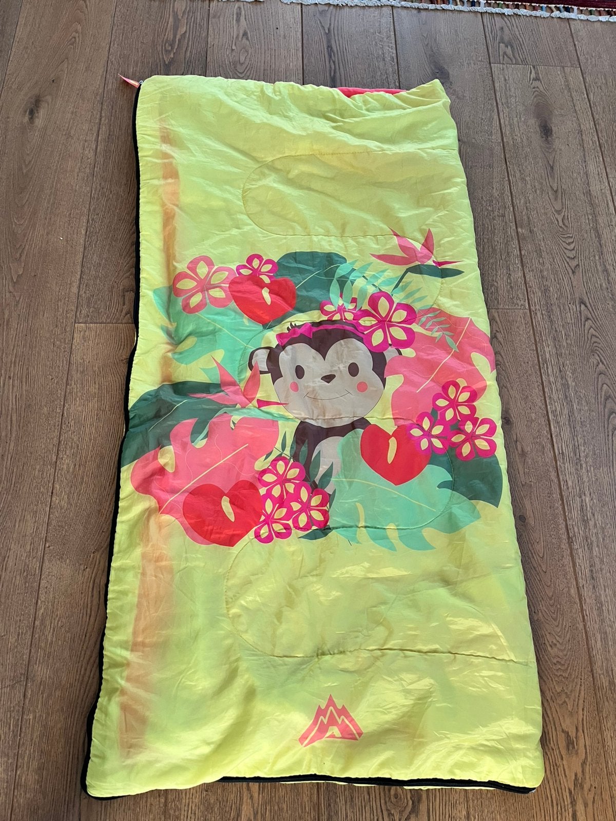 Abbey kinderslaapzak fairytale geel/roze 70 x 140cm, Caravans en Kamperen, Ophalen, Gebruikt