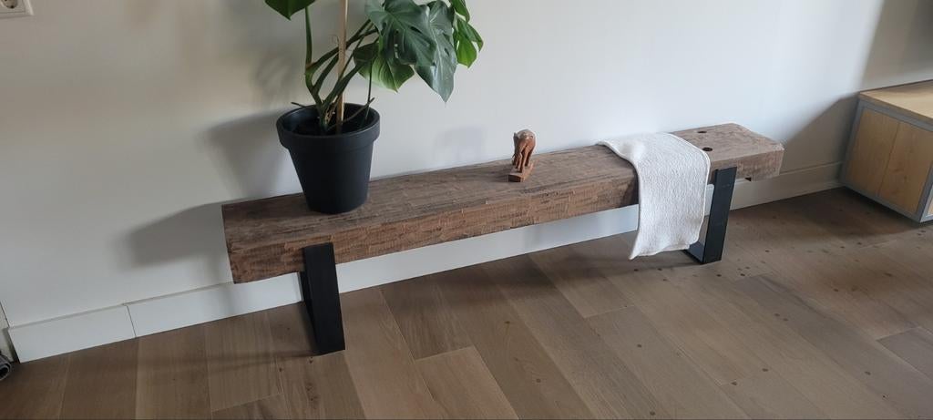 Industrieel bankje /Tv meubel 187 cm, Ophalen