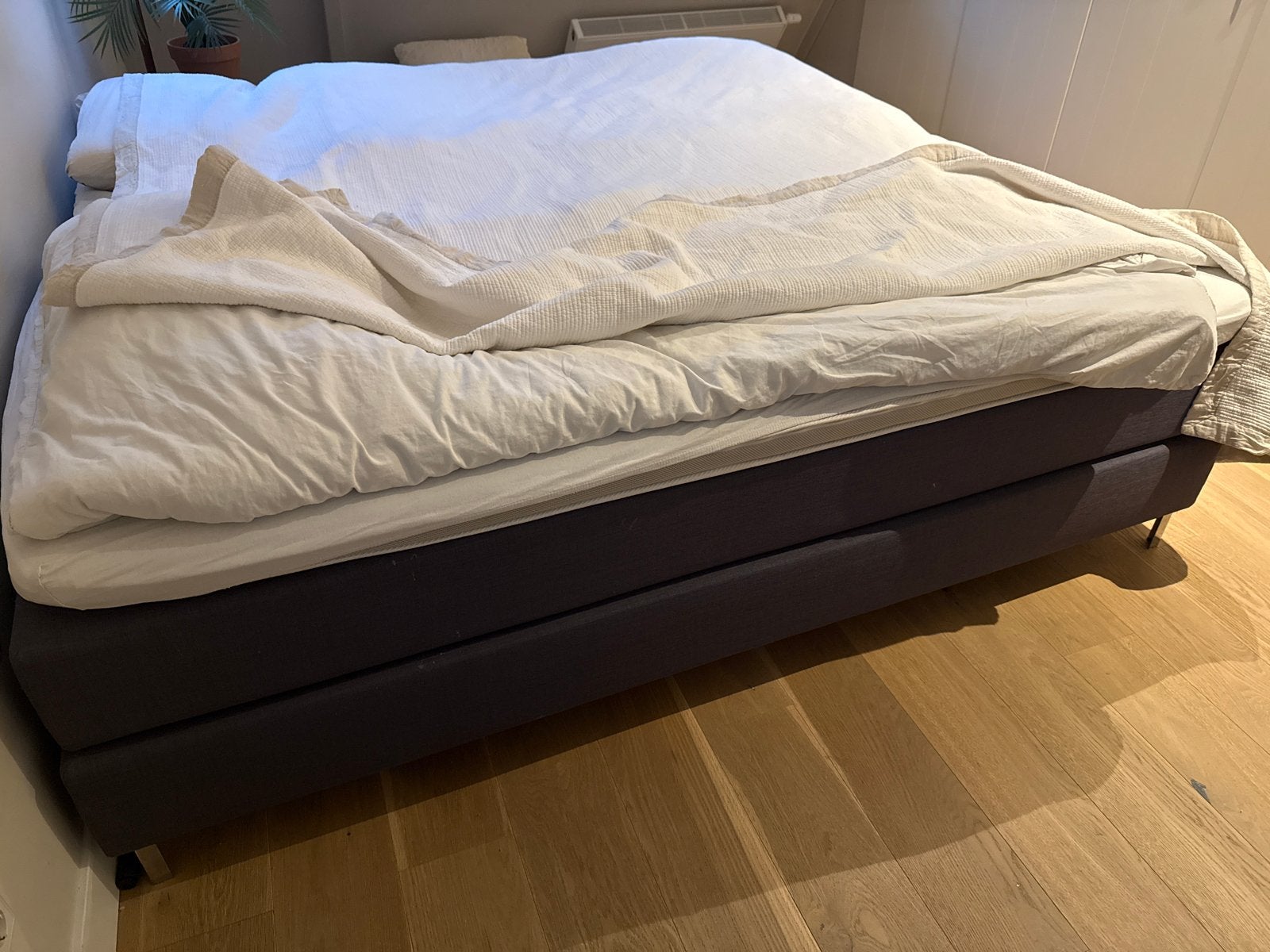Gratis op te halen as maandag: tweepersoons boxspring bed, Ophalen, Gebruikt, Tweepersoons, Overige maten