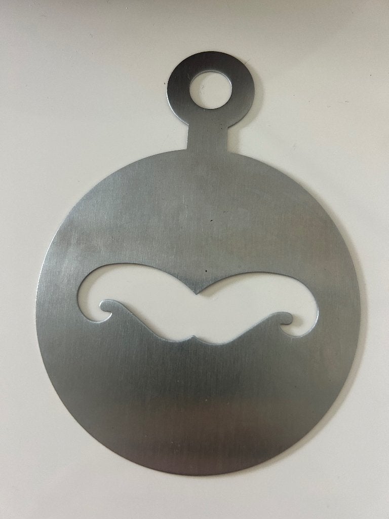 koffiesjabloon met snor-patroon voor de barista, Overige typen, Ophalen of Verzenden, Zo goed als nieuw, Overige materialen