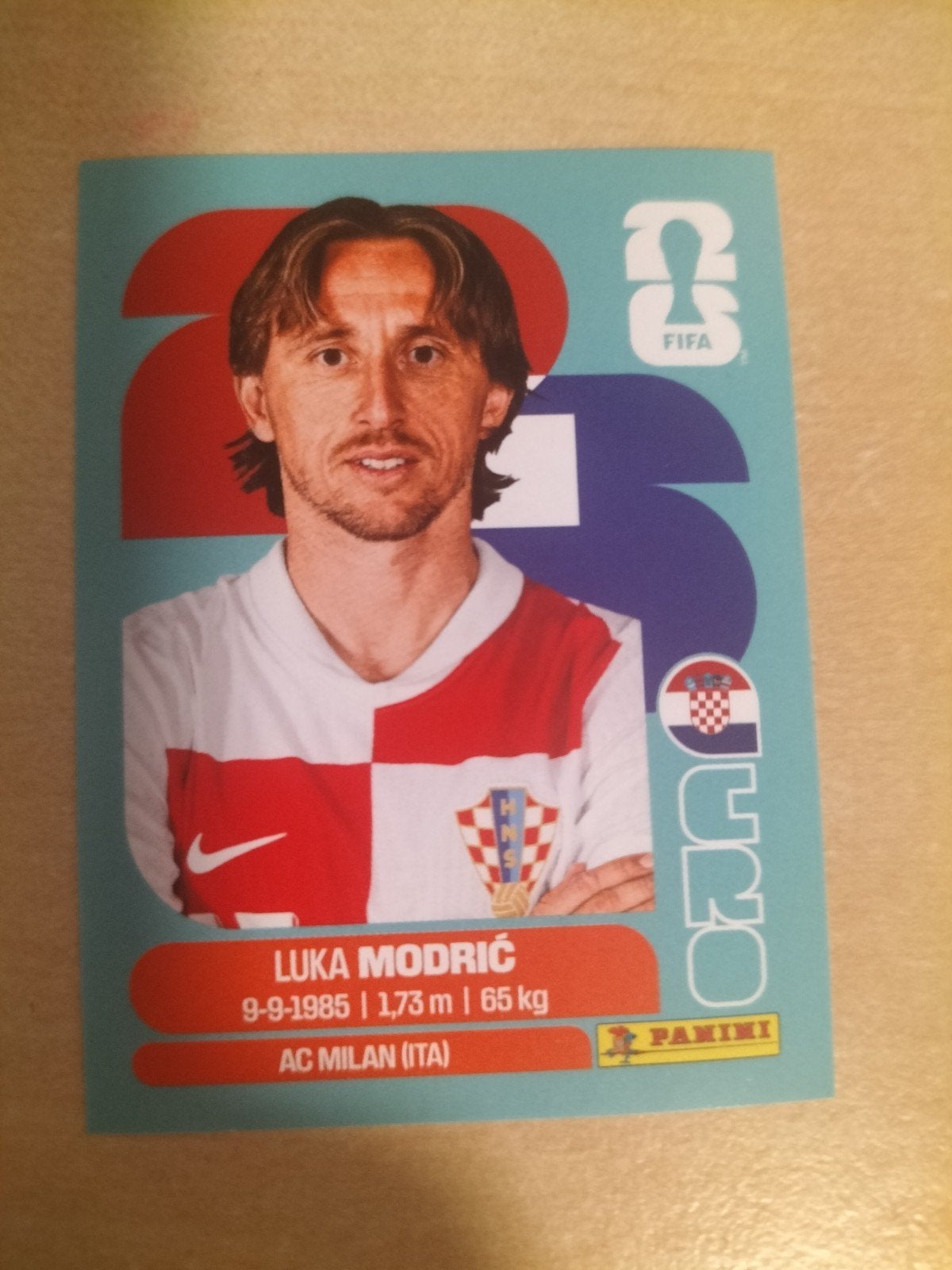 Luka Modrić Panini wc26 sticker Cro 9, Ophalen of Verzenden