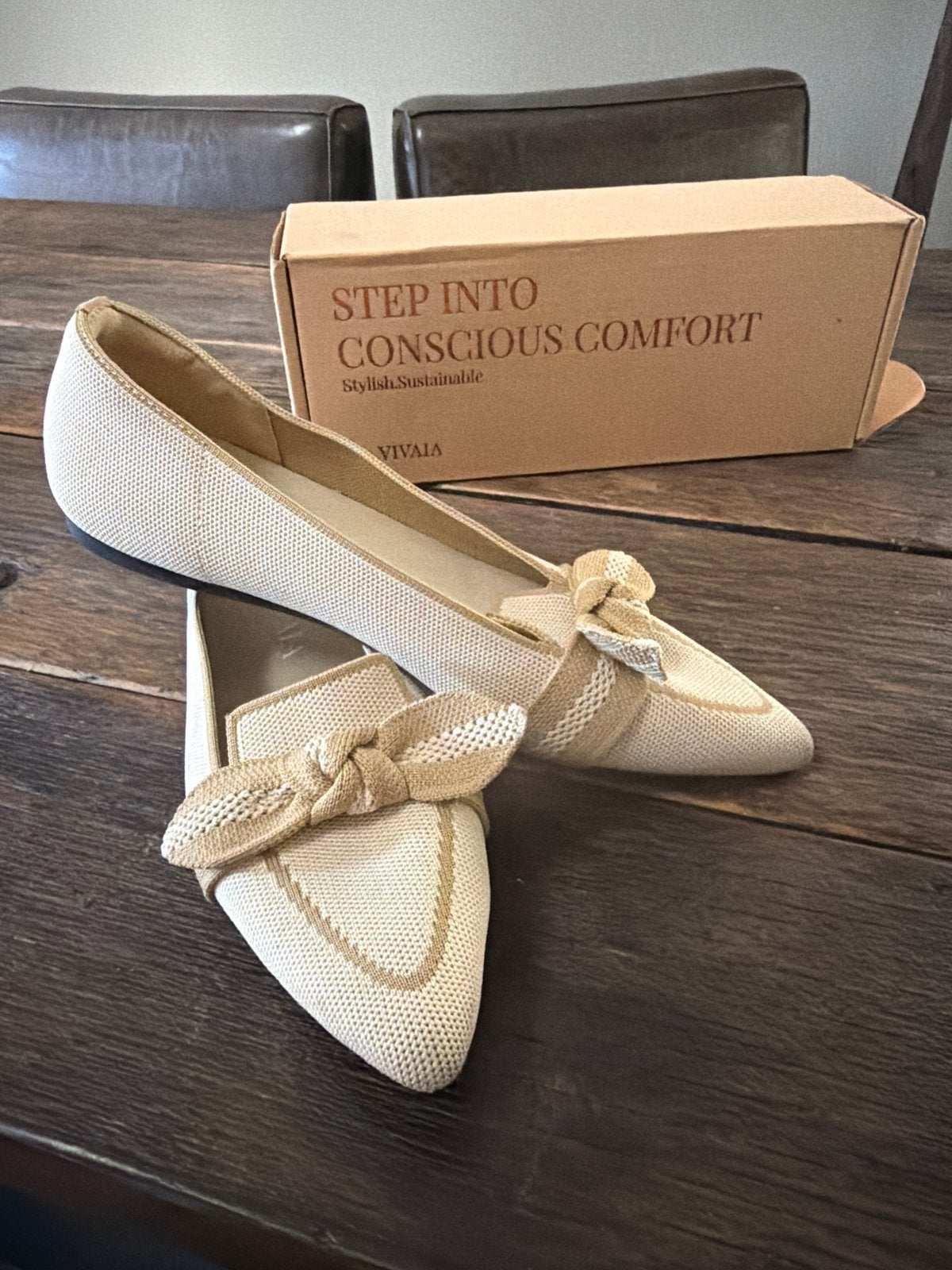 VIVAIA Ballerina's/Instappers - Crème Ivoor - Maat 39, Kleding | Dames, Schoenen, Nieuw, Ballerina's, Beige, Ophalen of Verzenden