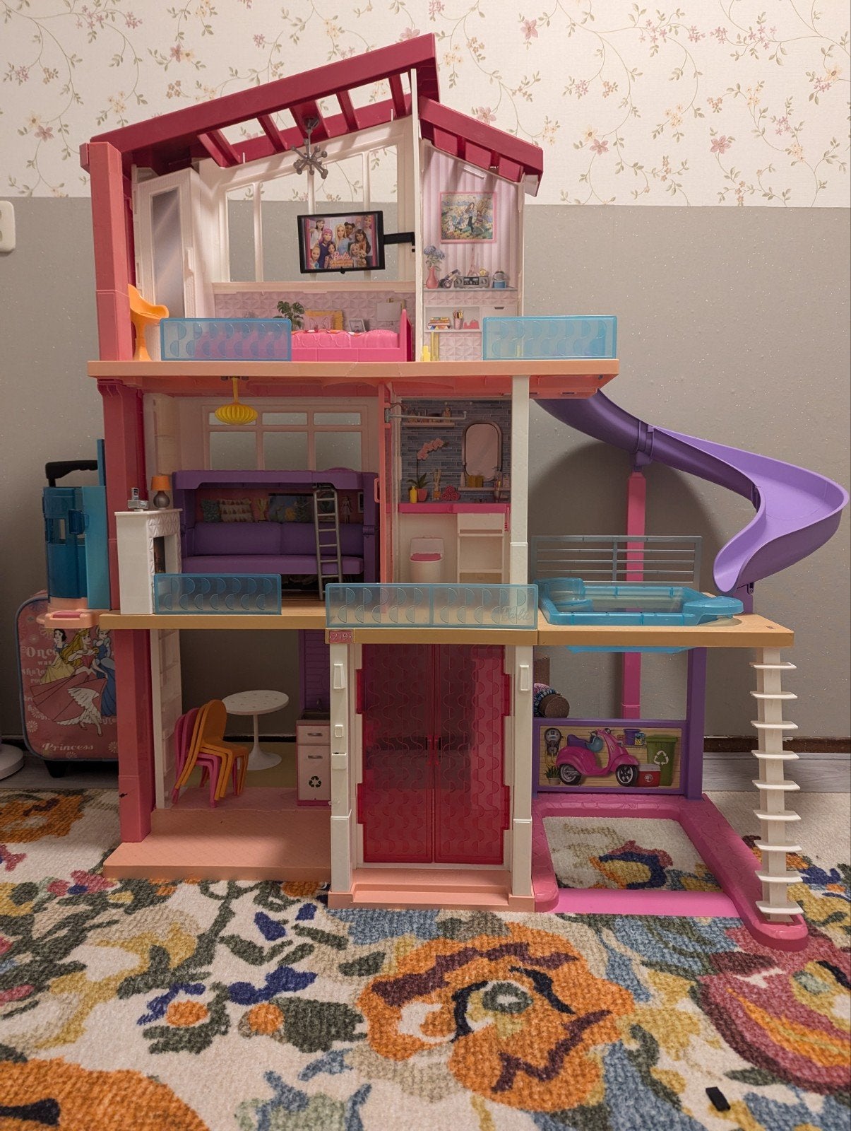 Barbie Droomhuis met meubels en accessoires, Ophalen, Gebruikt
