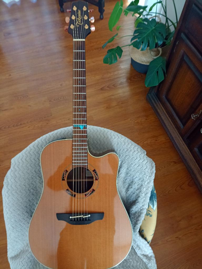 Takamine Santa FE PSF-15c Semi-akoestische gitaar, Ophalen, Zo goed als nieuw, Western- of Steelstringgitaar, Met koffer