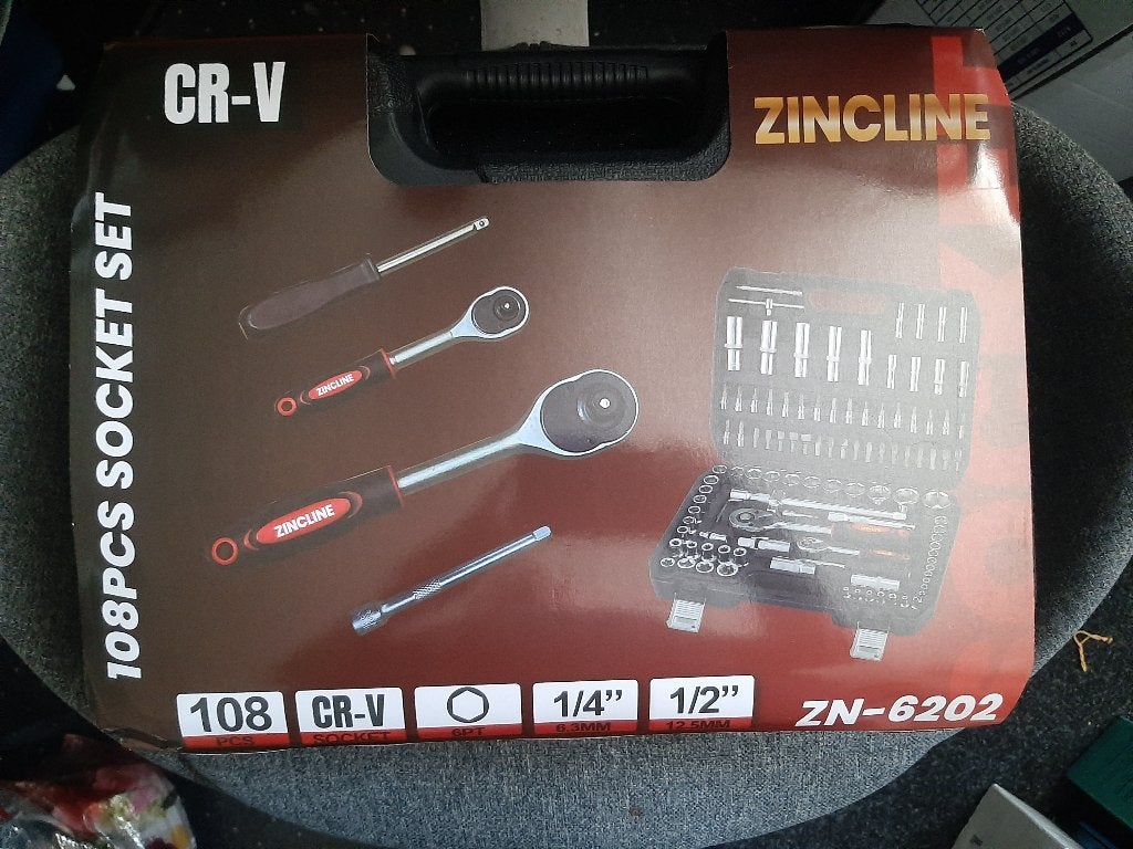 CR-V ZINCLINE 108PCS SOCKET SET, Ophalen of Verzenden, Nieuw