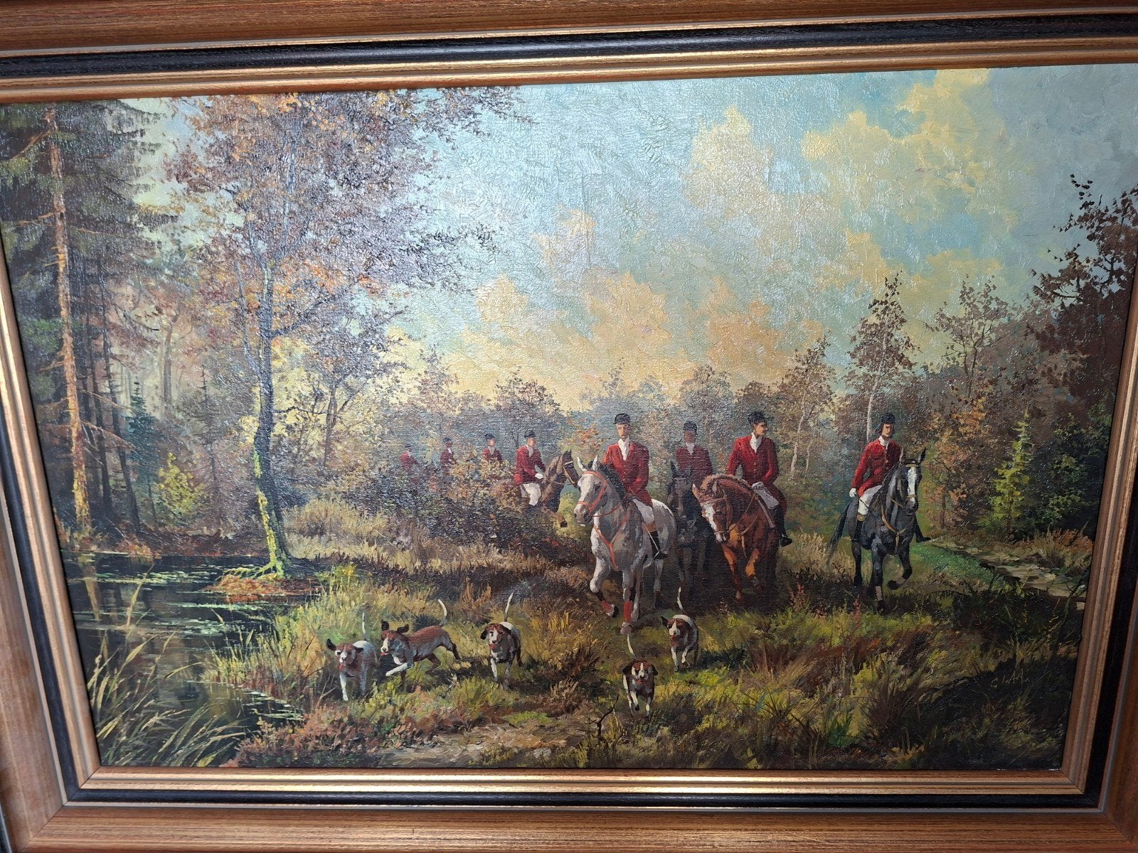 Traditionele voorstelling van een vossenjacht, Ophalen of Verzenden