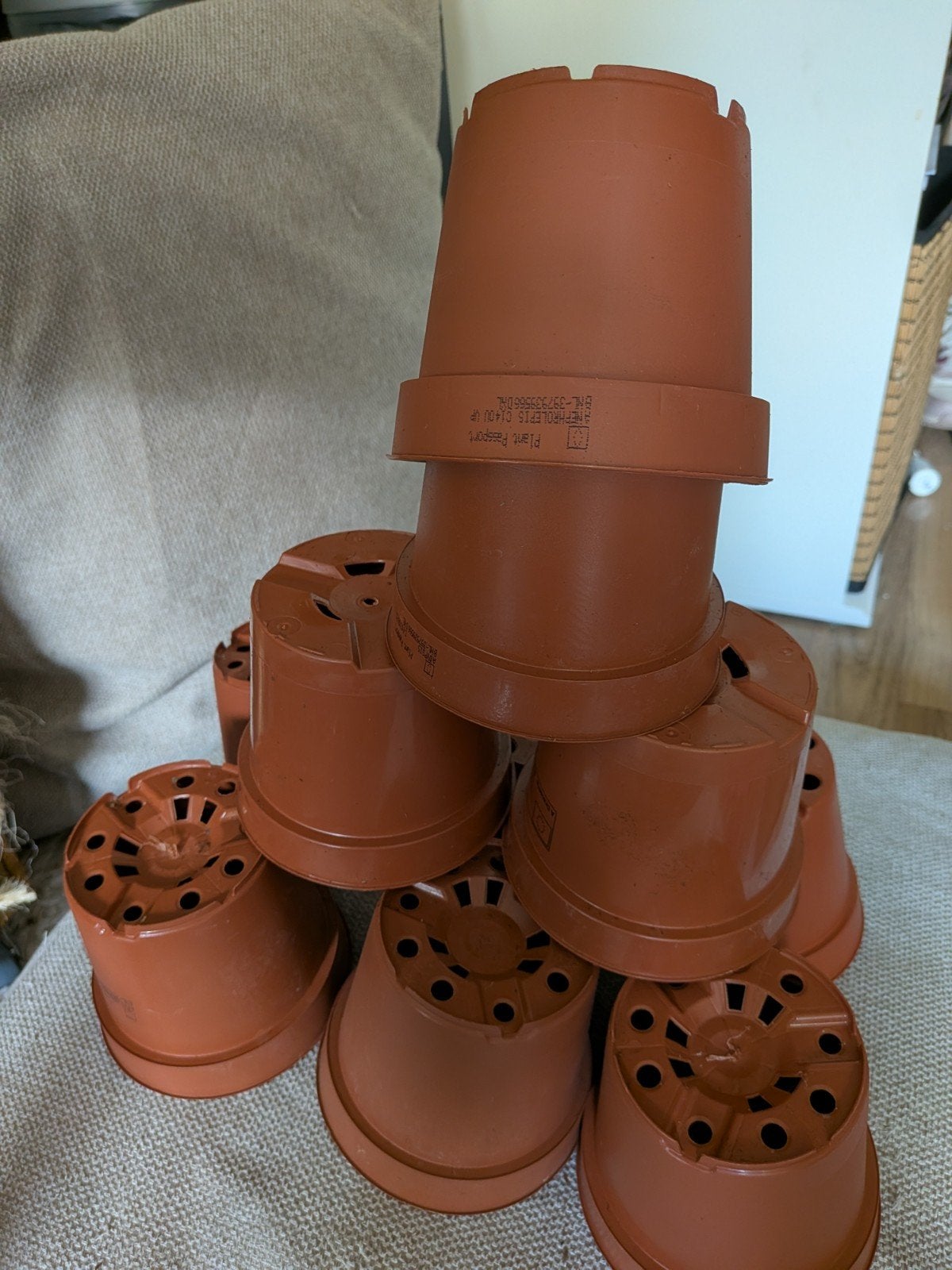 10x Binnenpotten - Potmaat 12 - Kunststof, Tuin en Terras, Bloempotten, Gebruikt, Kunststof, Binnen, Minder dan 40 cm, Minder dan 25 cm