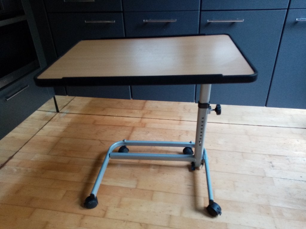Mobiele prof  bijzettafel bedtafel, Minder dan 55 cm, Prof, Metaal of Aluminium, Zo goed als nieuw