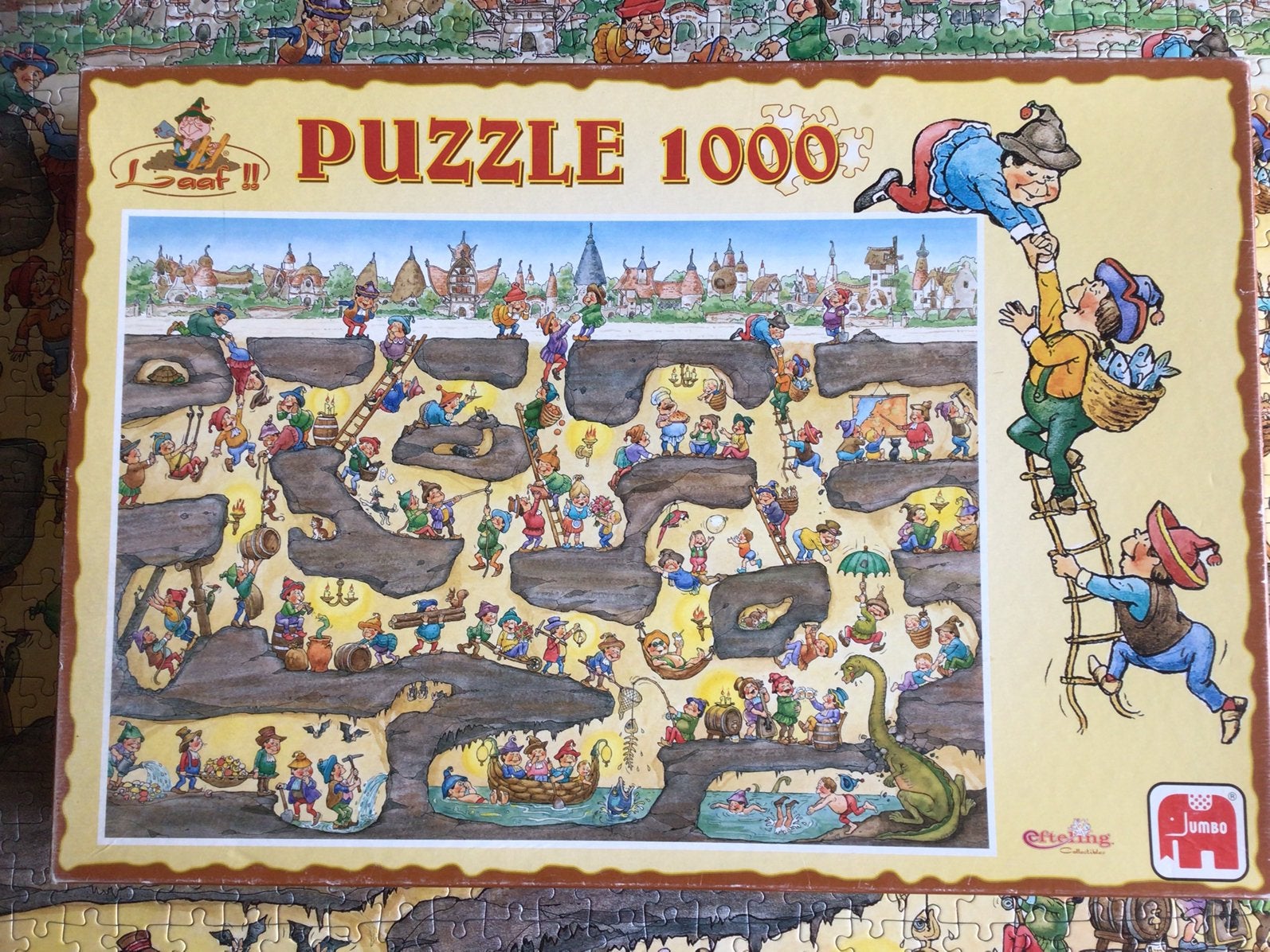 Eftelingpuzzel van Jumbo. Laaf!!!  1000 stukjes., Hobby en Vrije tijd, Ophalen, 500 t/m 1500 stukjes, Zo goed als nieuw