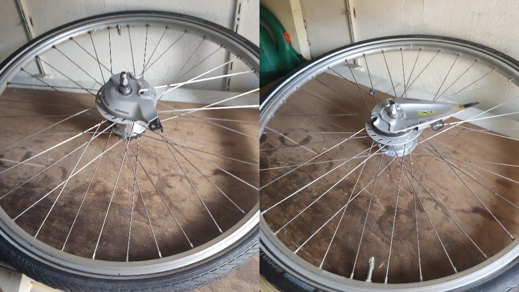 28 inch wiel set met nexus 5 versnellingen, Ophalen, Gebruikt, Trekhaakdrager