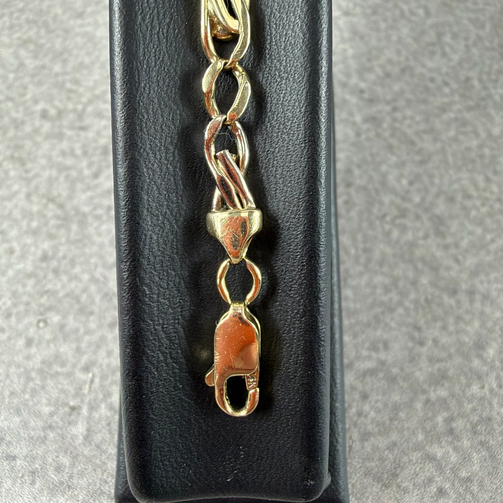 Gouden Armband | 14k | 9,12g | fantasieband |20,5cm| 417749, Ophalen of Verzenden, Gebruikt, Goud, Goud