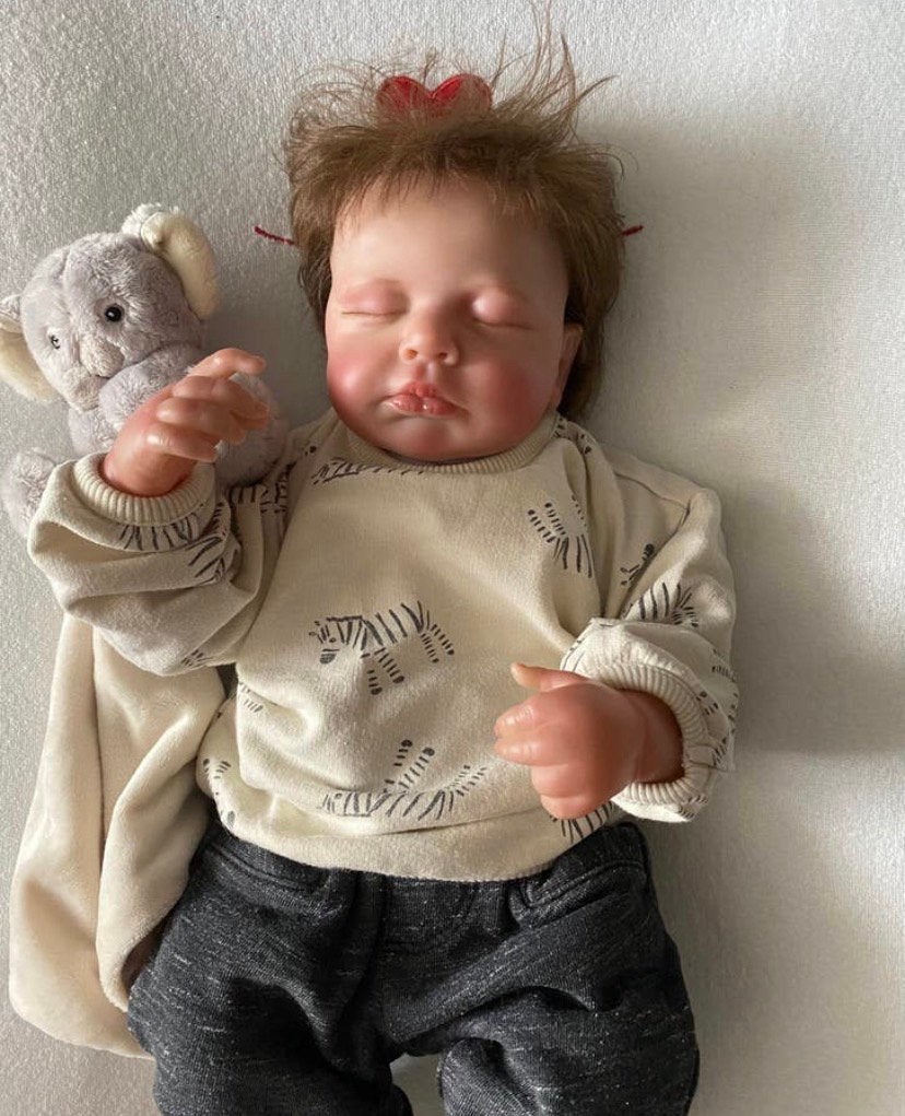 Prachtige Reborn baby boy, Verzamelen, Poppen, Verzenden, Zo goed als nieuw, Babypop, Levensecht of Reborn