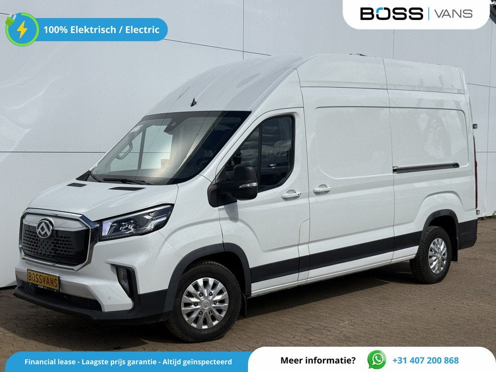 Maxus eDeliver 9 89kWh L3H3 328KM WLTP 91% (SOH) 204PK Dubbe, Auto's, Bestelauto's, Stof, Gebruikt, Zwart, 89 kWh