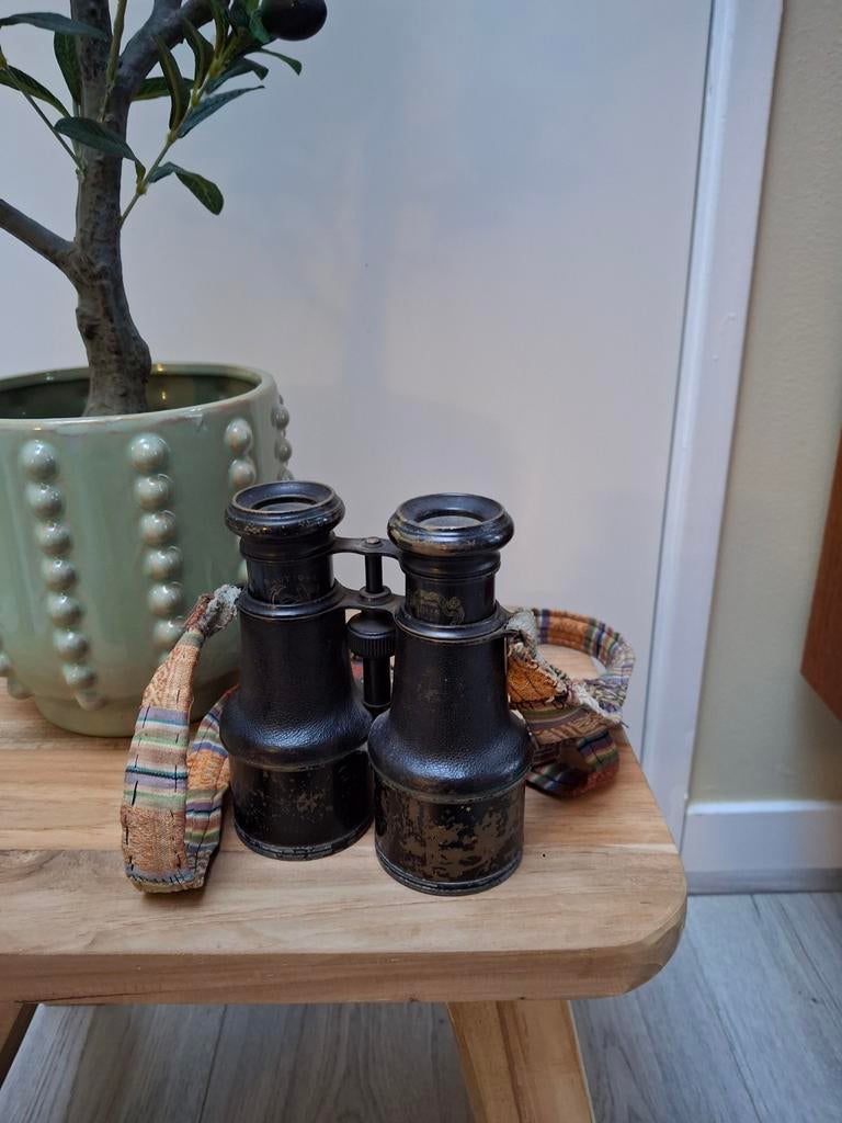 Antieke Franse Verrekijker Vintage met Koord, Ophalen of Verzenden