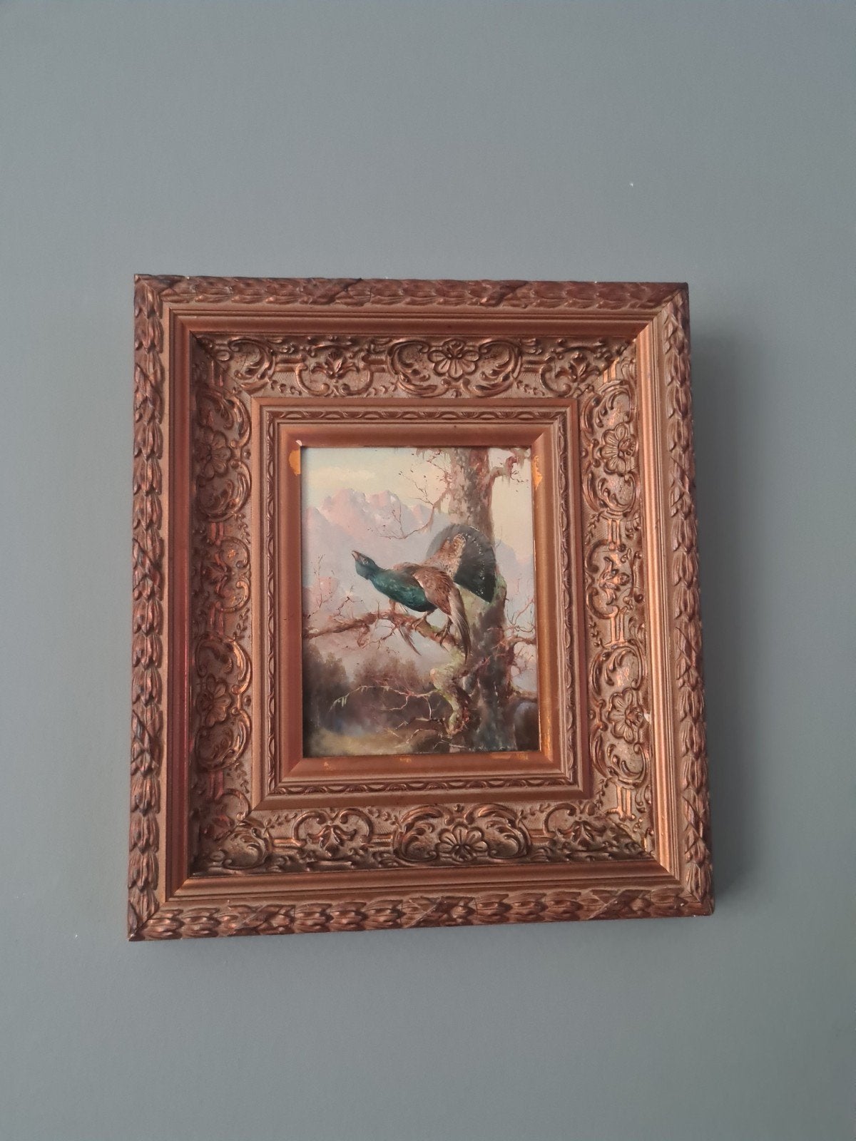 Prachtig schilderij van een korhoen in berglandschap, Ophalen