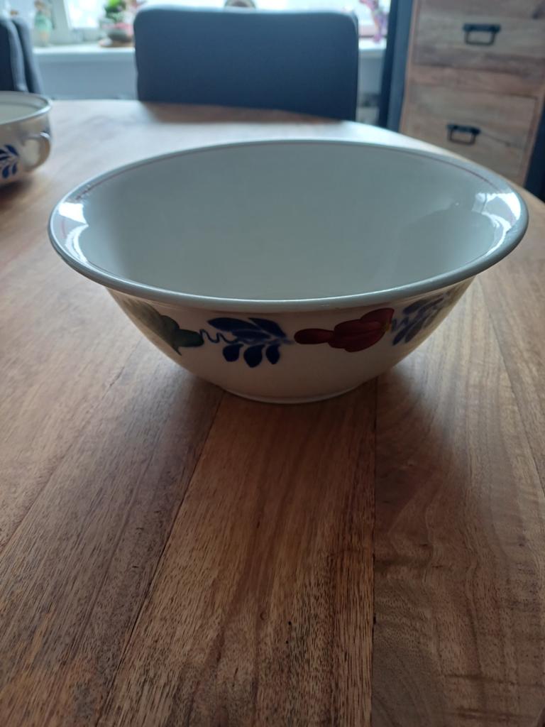 Boch Boerenbont schaal - Handgeschilderd - 25 cm, Ophalen of Verzenden
