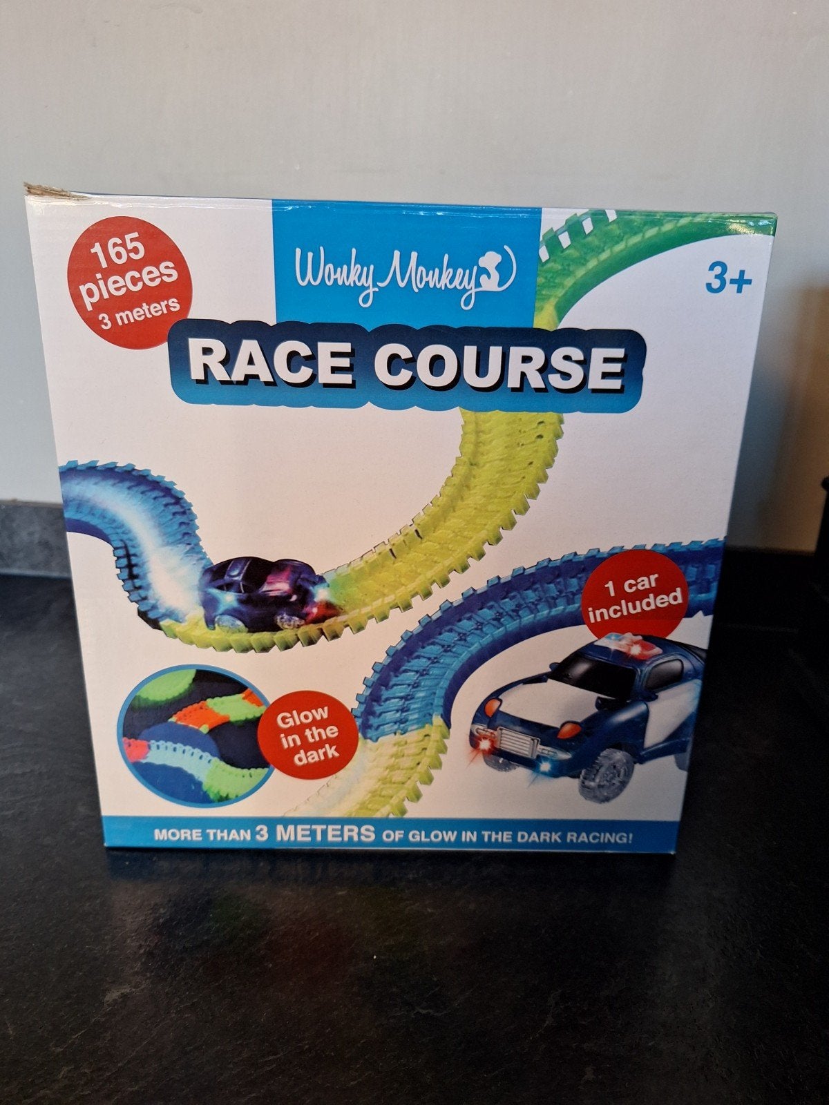 Wonky Monkey Race Course - Glow in the Dark Racebaan, Overige merken, Racebaan, Zelf te bouwen, Ophalen of Verzenden