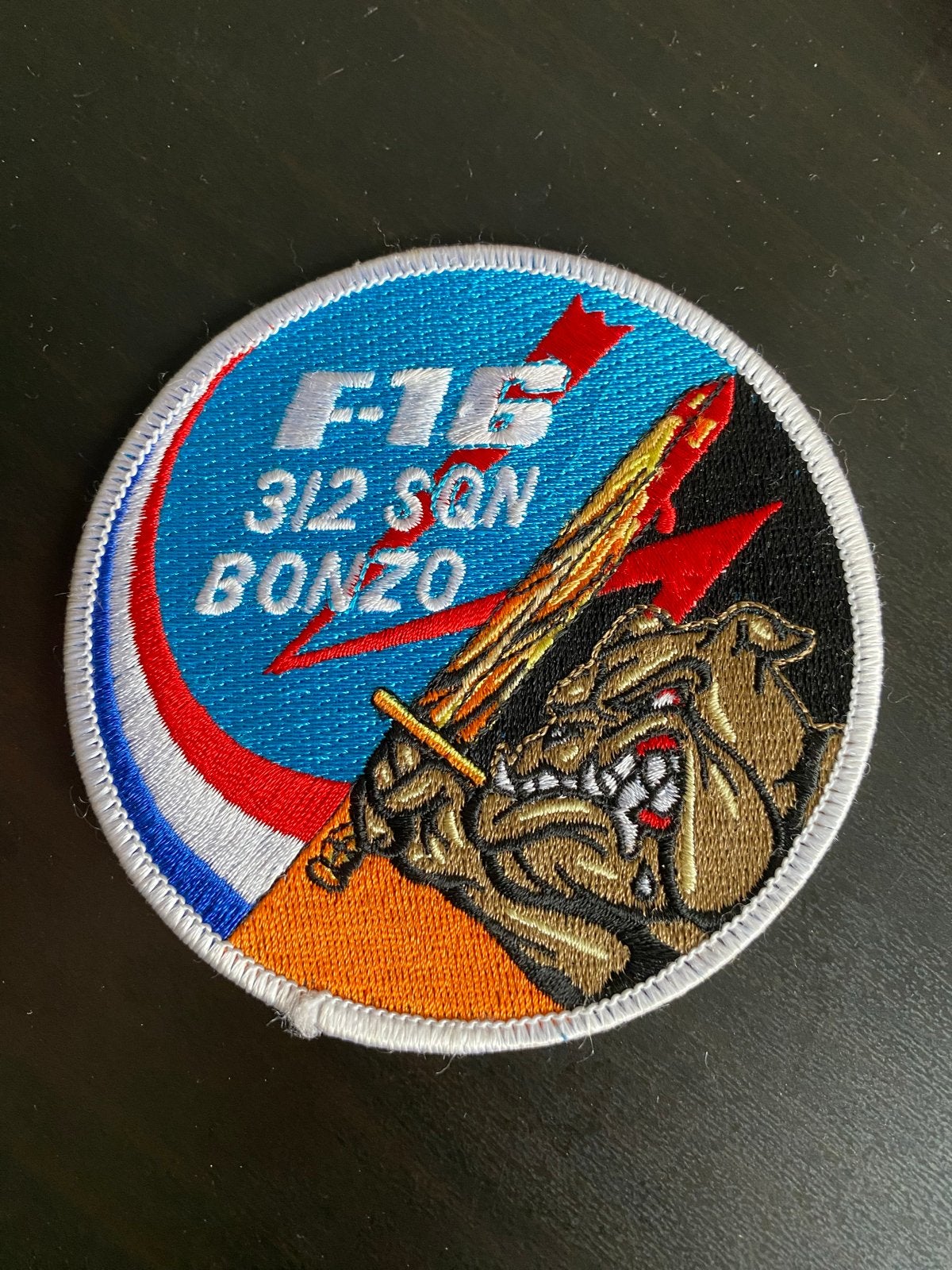 F-16 312 SQN BONZO Patch - Vliegbasis volkel, Ophalen of Verzenden, Overige typen