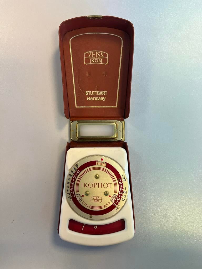 Vintage Zeiss Ikon Ikophot Lichtmeter met lederen etui, Ophalen of Verzenden